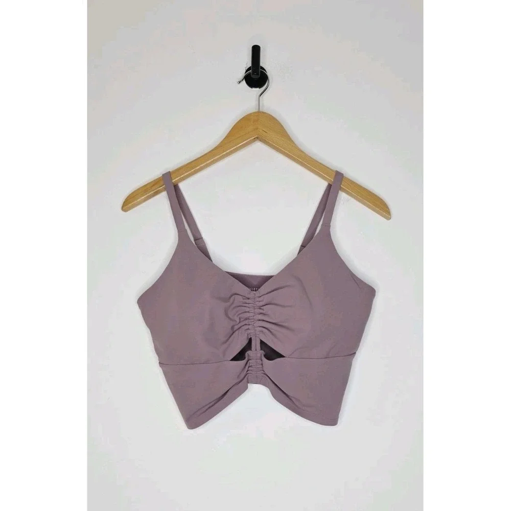 Athleta Cinch Longline Bra Women's Size Medium Mauve Purple